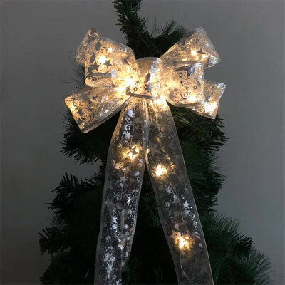 

〖Follure〗LED Christmas Tree Ornaments Ribbon Bows for Home Christmas Tree Wreaths Decor