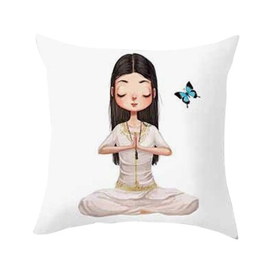 

〖Follure〗Yoga Meditation Pillowcase Decoration Car Sofa Cushion Cover Waist Cushion