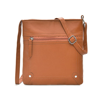 

Retro Women Faux Leather Square Satchel Zipper Crossbody Shoulder Messenger Bag