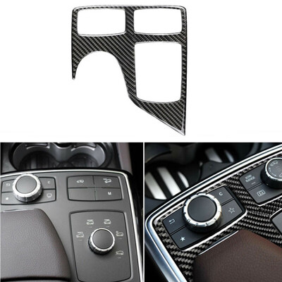 

For Mercedes Benz GLE GLS GL ML Control Panel Cover Black Carbon Fiber Trim Car