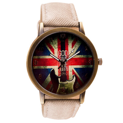 

〖Follure〗Pattern Leather Band Analog Quartz Vogue Wrist Watches BK