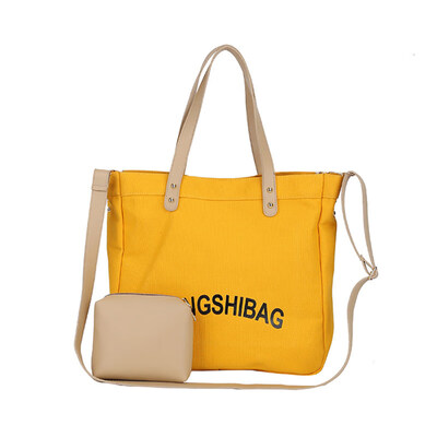 

Fashion Women Canvas Large Capacity Shoulder Crossbody Bag Handbag with Clutch