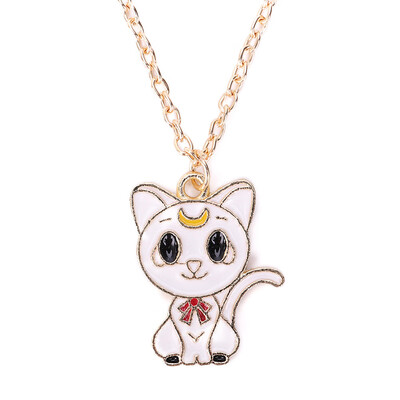 

Sailor Moon Necklace Japanese Animation Sailor Moon Luna Artemis Proplica Pendant Necklace for Kids Teens Adults&Anime-Fans