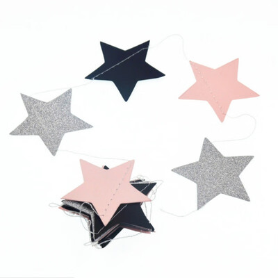 

2m5cm 22dotsPack Star Bunting Hanging Garland Valentine Birthday Party Wedding Shower Room Decor Paper Round Circle String