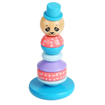 

Immovable Tumbler Magic Wooden Toys Stack Building Blocks Rainbow Tower Animal Balance Tumbler Educational Toy Gift squeeze Toy