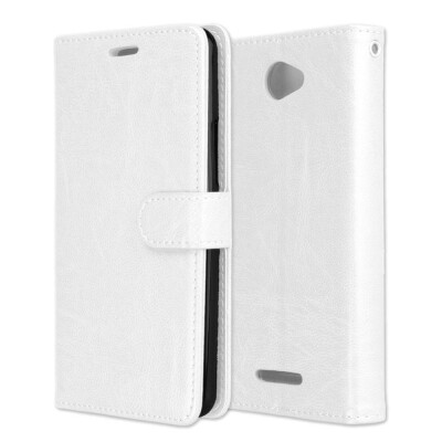 

BQ Mobile BQ-5050 Strike Selfie 3 Card Photo Frame Leather Case - White