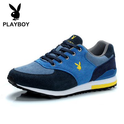 

Playboy PLAYBOY comfortable wild casual sports shoes mens non-slip wear-resistant DA51012 dark blue light gray 41