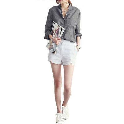

New New Women Lady Loose Long Sleeve Cotton Shirt Fashion Tops
