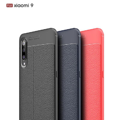 

Phone Case Leather TPU Phone Protection Cover Simple Lightweight Mobile Phone Protector for Xiaomi 9