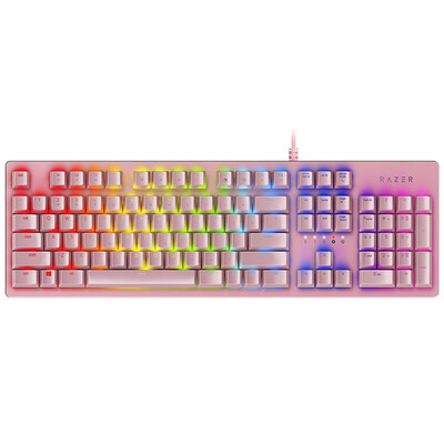 

Razer Razer hunting soul light spider powder crystal version RGB optical axis desktop computer eat chicken esports game mechanical keyboard
