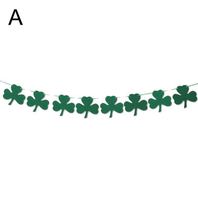 

St Patricks Day Holiday Party Shamrock Flag Banner Hanging Bunting Decoration