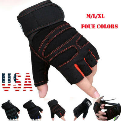 

Weight lifting Gym Gloves Training Fitness Wrist Wrap Workout Exercise Sports