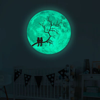 

Cartoon Luminous Wall Sticker Glow in the Dark Wall Stickers Home Room Decoration Sticker Decal Kissing Couples Fairy Moon Star