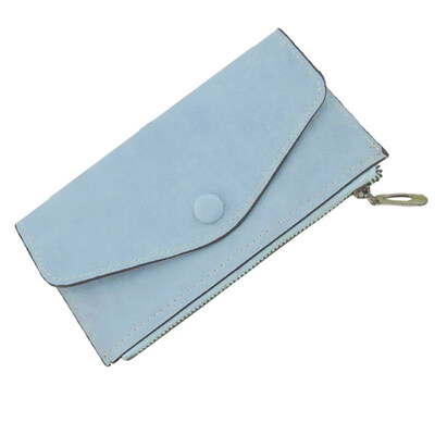 

Fashion Women Matte Zipper Casual Long Wallet Cards Cash Holder Clutch Purse