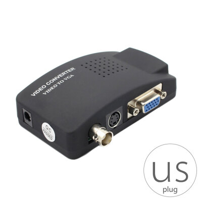 

Portable BNC to VGA Video Converter Composite -video Input To PC VGA Output Adapter Digital Switch Box US Plug