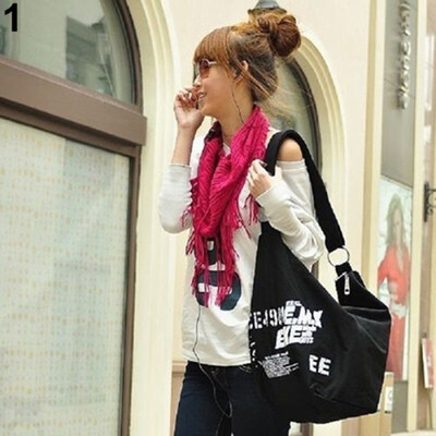 

Women\s Fashion Korean Style Canvas Preppy Campus Shoulder Bag Handbag Shopping Bag