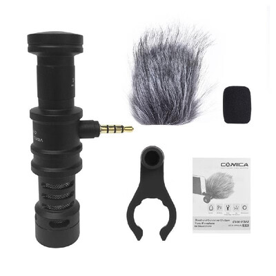 

COMICA CVM-VS08 Professional Cardioid Directional Condenser Video Microphone Full Metal Super Anti-Interference for iPhone iPad iP