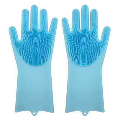 

Siaonvr Magic Reusable Silicone Gloves Cleaning Brush Scrubber Gloves Heat Resistant