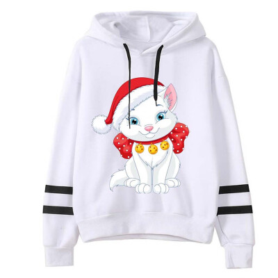 

Tailored Women Christmas Print Hooded Long Sleeves Sweatshirt Hooded Pullover Tops Shirt