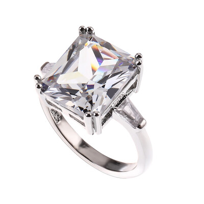 

Fashion Women Stone Square Zircon Ring Creative Personality Crystals Zircon Ring Top Quality