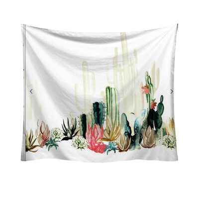 

Toponeto Fashion Tapestry Green Cactus Style Pattern Decorative Tapestry Home Decor