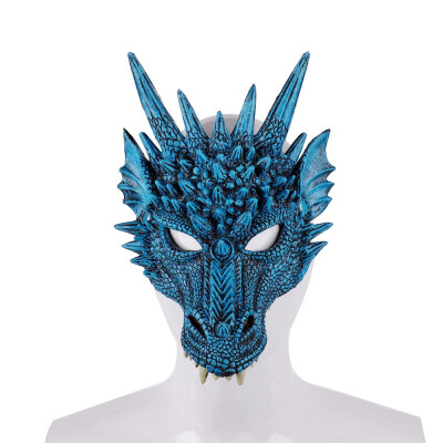 

3D Dragon Mask Half Face Mask Teens Halloween Costume Party Cosplay Decor