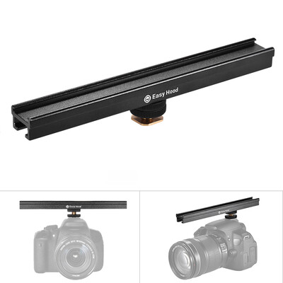 

100mm Cold Shoe Extension Bar Rail Bracket Speedlite Microphone LED Light Video Light Holder for Canon Nikon DSLR Cameras