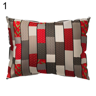 

Flower Rhombus Plaid Triangle Pillow Case Cushion Cover Sofa Bed Car Cafe Decor