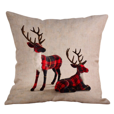 

Siaonvr A Festival Pillow Case Linen Sofa Waist Throw Cushion Cover NEW