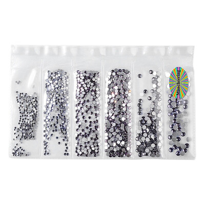 

Gobestart Nail Art Rhinestones Glitter Diamond Crystal Gems 3D Tips DIY Decoration
