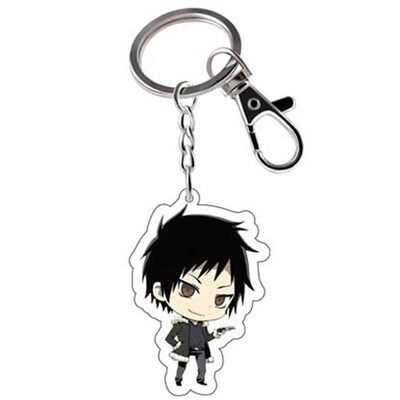

Anime Durarara Double-sided Cartoon Figures Keychain DRRR Orihara Izaya Acrylic Car Key Holder Chain Pendants Keyrings Gift