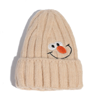 

Japanese cute cartoon wool hat women in autumn&winter fashion knitted hat hundred plus velvet warm hat man