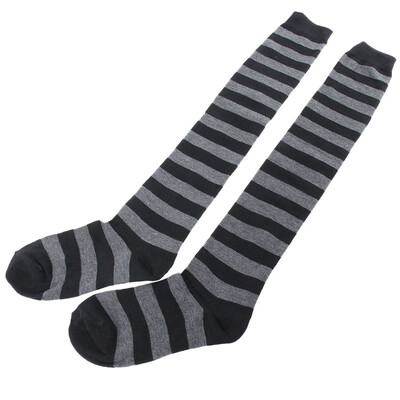 

Women Over Knee Socks Striped Thigh High Long Striped Stocking 11 Colors