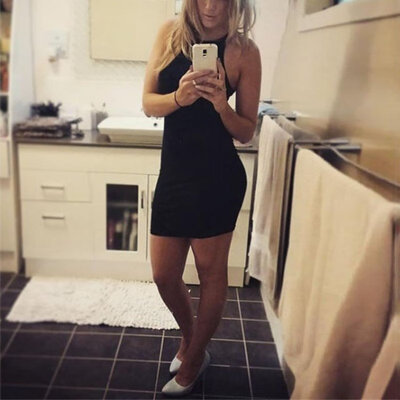 

Sexy Women Dresses Slim Bodycon Dresses Clothing High Solid Color Party Dress