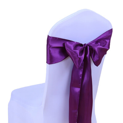 

25PCS Satin Chair Sashes Bows Chairs Cover Ribbons For Wedding Birthday Party Decorations