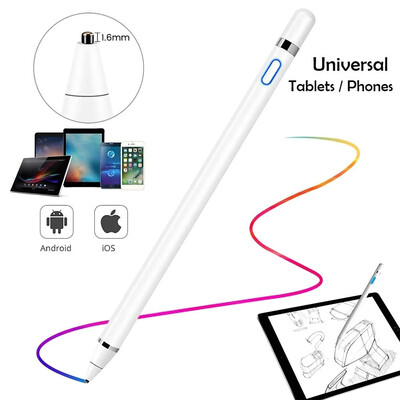 

Newest 1PC Active Stylus Pen Capacitive Pen Fine Point Precision Electronic Pen Universal for Tablet Phone Touch Screen Devices D