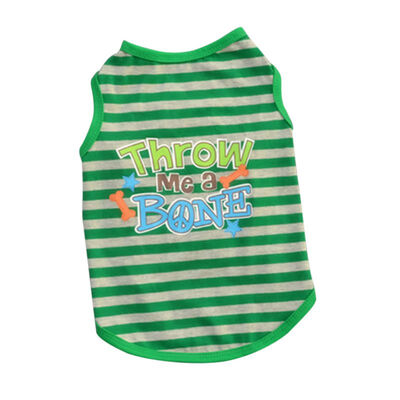 

New Fashion 3 Colors Pet Dog T-shirt Printing Cool Stripe Round Neck High Quality For Pet Clothing Supplies -L