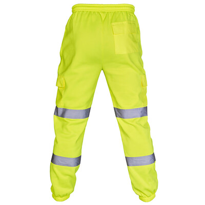 

Gobestart Men Road Work High Visibility Overalls Casual Pocket Work Casual Trouser Pants