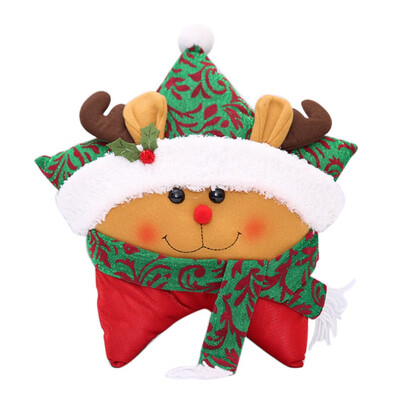 

Christmas Five-Pointed Pillow With Pillow Core Children Five-pointed Star Pillow Cushion Santa Clause Snowman Kids Gift