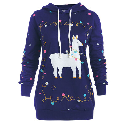 

Tailored Women Casual Plus Size Christmas Print Long Sleeve Hoodies Sweatshirt Tops