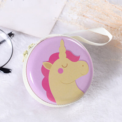 

Animals Action Figure Printed Cartoon Unicorn Mini Zipper Earphone Bag Coin Purse Pendants Bag Packet Kids Lovely Doll