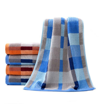 

High Quality Cotton Cotton Checkered Gift Towel 100 Soft Beach Towel Bulk Cheap Brand Suit Shower Cleaning Towel