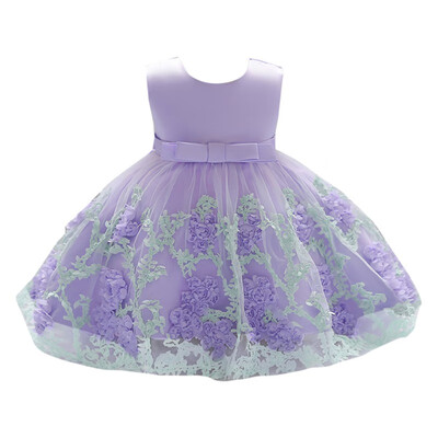 

Flower Girl Dress Formal 0-2 Years Floral Baby Girls Dresses Colorful Wedding Party Children Clothes Birthday Clothing