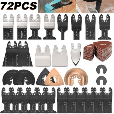 

72Pcs Oscillating Multitool Saw Blades Accessories Kit Saw Cut Blades