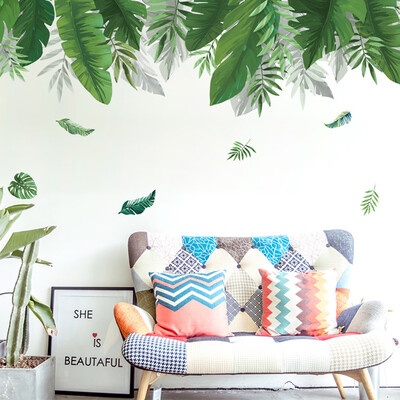

Siaonvr Background Big Leaves Decoration Door Decor Wall Sticker Room Wall Art