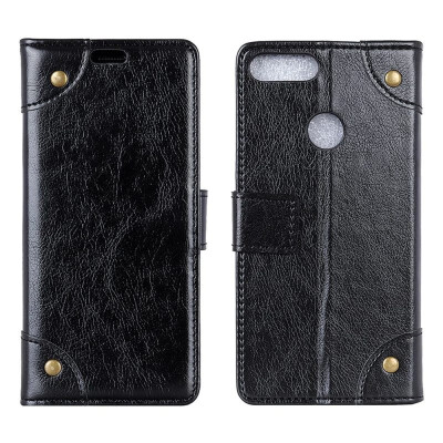 

MOONCASE Millet Mi 8 Lite Copper Buckle Napa Leather Case - Black