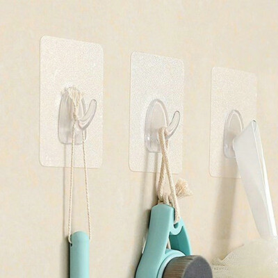 

Strong non-marking plastic small hook Magically spread viscose transparent hook Hook wall hook