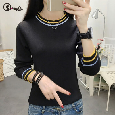 

Knitted Women Turtleneck Sweater Pullovers Autumn Winter Basic Women Sweaters Slim Fit Pullover