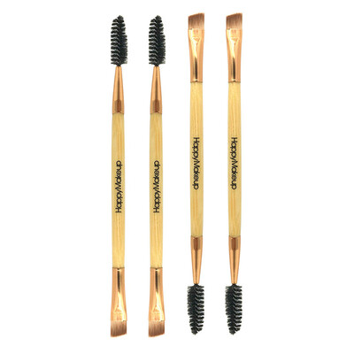 

Gobestart 1PC Beauty Makeup Wood Handle Eyebrow Brush Eyebrow Comb Double Ended Brushes