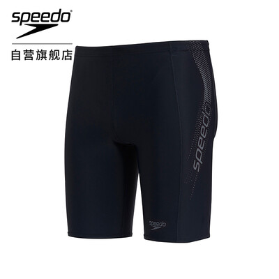 

Speedo speed ratio Tao dynamic comfortable high elastic anti-chlorine fitness casual soft&quick-drying mens five-point knee-length swimming trunks 809529A839 black gray 32